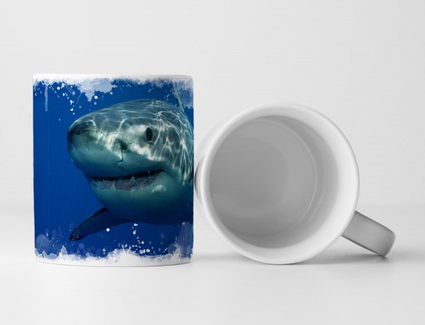 Tasse Geschenk Tierfotografie – Großer weißer Hai
