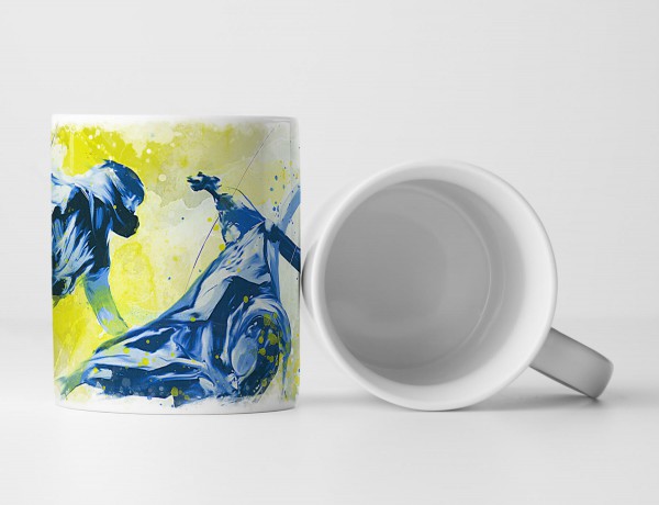 Motorrad Xgames Tasse als Geschenk, Design Sinus Art